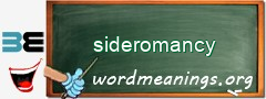 WordMeaning blackboard for sideromancy